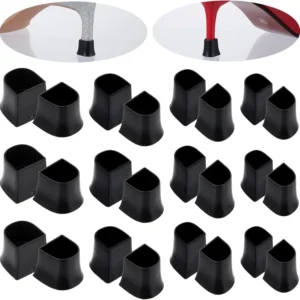 Heel Cap Protectors for High Heel Shoes | U Shape 4 Sizes Black 12Pairs | Anti-S