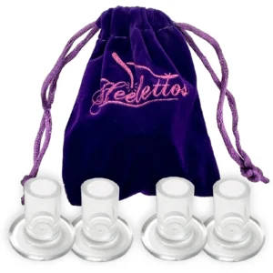 2 Pair Clear High Heel Protectors Stopper Stiletto Shoes Heels Cover